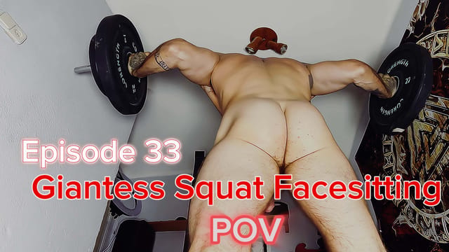 Giantess JackSpanish squats in a VR scene featuring a gay solo non POV European adult production in 60 frames per second