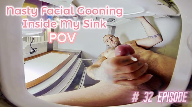 Jack Spanish performs solo adult VR in a sink setting with non POV camera angles and 60 FPS resolution.