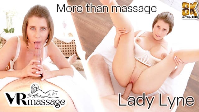 Lady Lyne performs a close up POV blowjob in an adult VR massage scene with big tits at 60 frames per second.