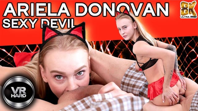 Ariela Donovan performs oral and vaginal sex in a VR hard production featuring POV angles and 60fps teenage adult content.