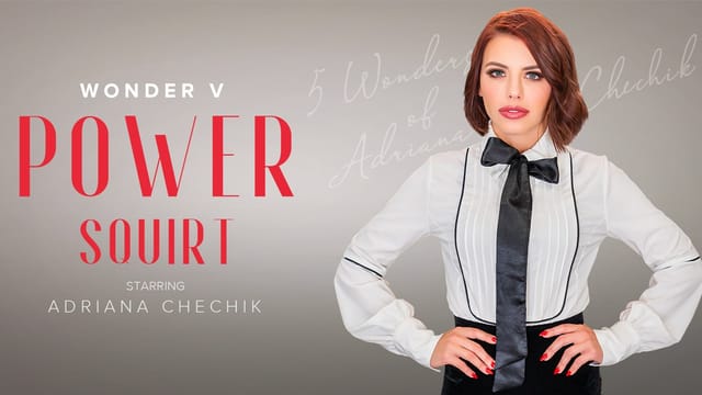Brunette Adriana Chechik performs pussy licking in a 4K VR Bangers POV video with 60 FPS smooth motion and premium production value.