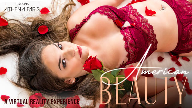 Athena Faris performs oral sex in a POV VR scene with 4K resolution and 60 FPS playback for immersive viewing.