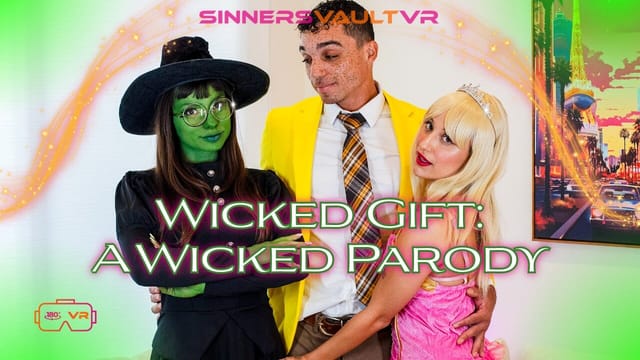 Amone Bane, Lola Aiko, and Dakota Quinn perform oral sex in cosplay for a non-POV SinnersVaultVR parody video.
