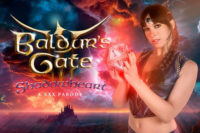 Katrina Colt portrays Shadowheart in a VR parody featuring POV vaginal sex and oral close ups in Baldur's Gate III style.