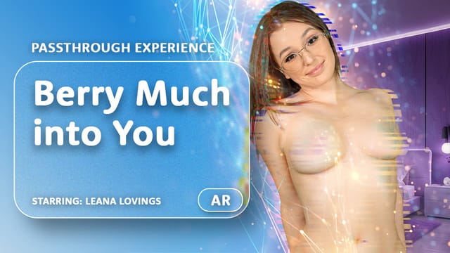 Leana Lovings performs vaginal sex and oral acts in a passthrough VR scene with medium tits in 4K resolution