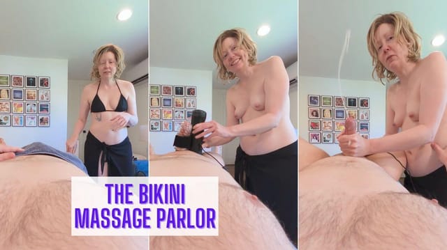 Jess Toyst receives a bikini massage and uses a fucking machine in a VR POV scene filmed in 60 frames per second