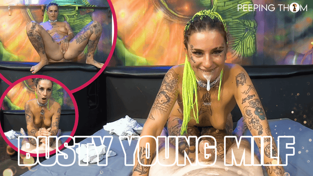 Blazy performs a POV blowjob with ball sucking in a VR video produced by Peeping Thom.