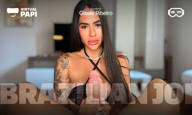 Gih Ribeiro performs JOI in a VR POV scene with medium tits and 60 FPS graphics for Virtual Papi.