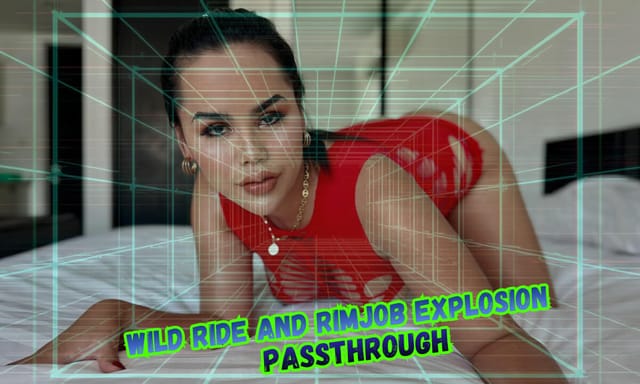 Gina Moon performs a rimjob and blowjob in a close up passthrough VR scene with big tits and 60 FPS quality.