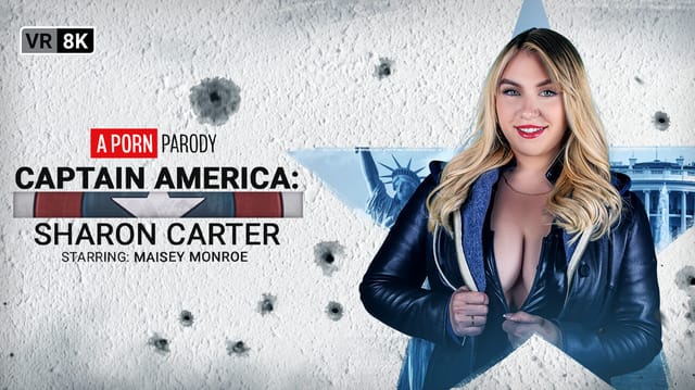 Maisey Monroe as Sharon Carter performs vaginal sex and a close up blowjob in this VR Conk 60 FPS adult virtual reality video.