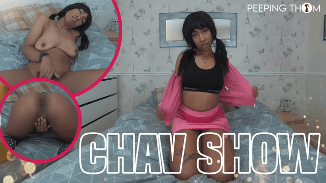 Brunette model Dink Lu performs a solo adult VR video in medium tits non POV 60 FPS production by Peeping Thom.