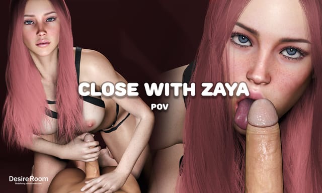 Close up POV VR video of a woman with medium tits performing a blowjob in a studio setting with 60 FPS resolution.