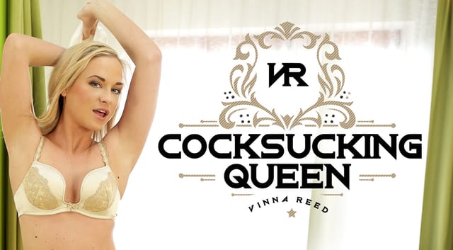 Vinna Reed performs a POV blowjob on her throne in this 4K RealityLovers VR scene.