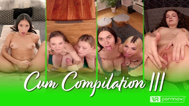 Amber Kawaii, Megan Murkovski, and Vera Jarw perform vaginal sex and blowjobs in this VR passthrough compilation.