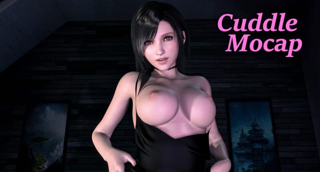 Tifa cosplayer kisses in close up POV while wearing iconic outfit in 90 FPS VR passthrough production