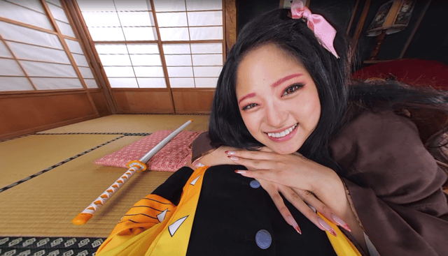 Mitsuki Nagisa performs a POV blowjob in a roleplay setting for this TMA JAV VR video with 60 FPS brunette roleplay.
