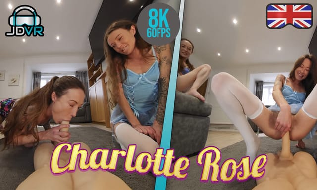 Brunette Charlotte Rose performs vaginal sex and a blowjob in this JimmyDraws POV VR video featuring 60 FPS animation.