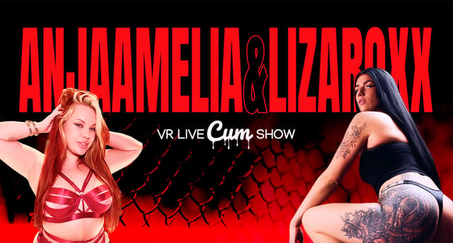 LizaRoxx and Anja Amelia perform 69 and vaginal sex in a German VR production featuring ball gags and medium tits.