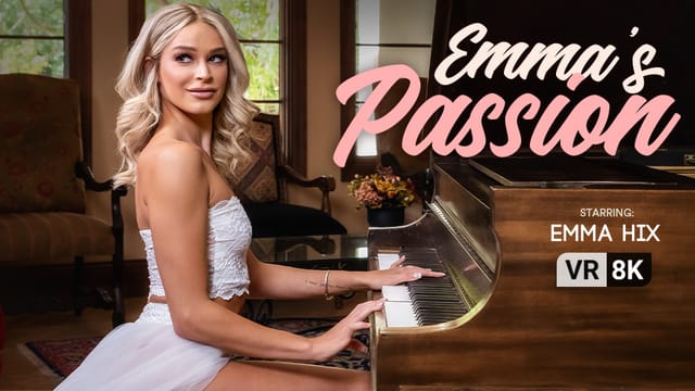 Emma Hix performs a POV blowjob in a VR Bangers production featuring 4K resolution and 60 FPS for immersive adult virtual reality.