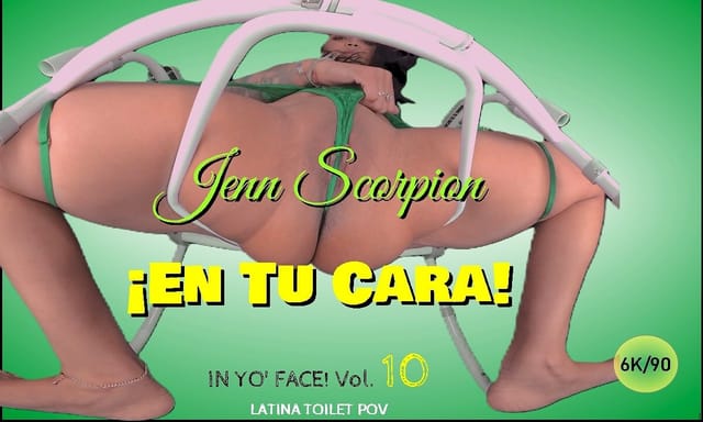 Latina model Jenn Scorpion spreads pussy in a toilet setting during this passthrough VR video featuring close up fetish content