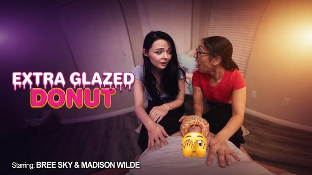 Bree Sky and Madison Wilde enjoy food play and sex in WildeVR POV VR footage.