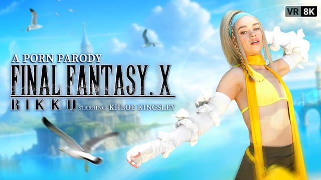 Khloe Kingsley performs a POV blowjob outdoors in close up 60 FPS VR parody of Final Fantasy X Rikku