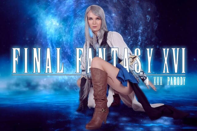 Stella Sedona performs oral and vaginal sex in a Final Fantasy XVI VR parody with POV close-up shots.