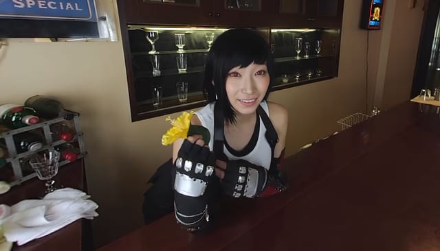 Kurea Hasumi performs a blowjob and tits fuck in a POV VR scene with cum on hands by TMA