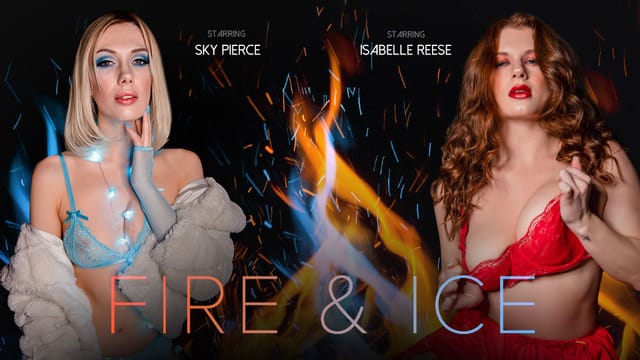 Sky Pierce and Isabelle Reese perform a blowjob in a cyberpunk setting with 4K VR POV visuals