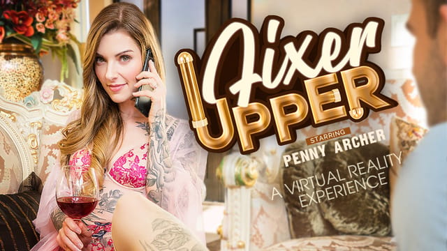 Penny Archer wears lingerie during a POV home renovation VR experience in 4K resolution