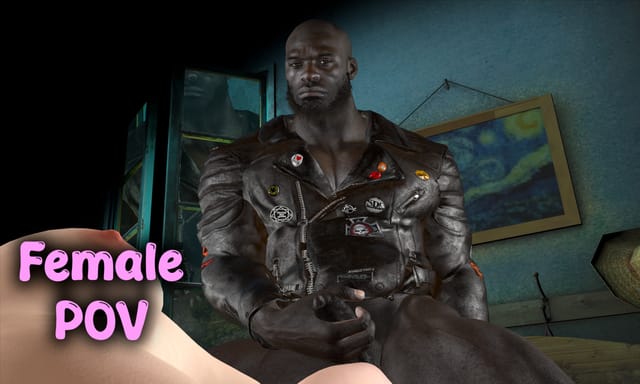 VirtualPassionVR 3D CGI Model receives BBC biker pounding in close up POV adult VR video with vaginal sex and touching tits