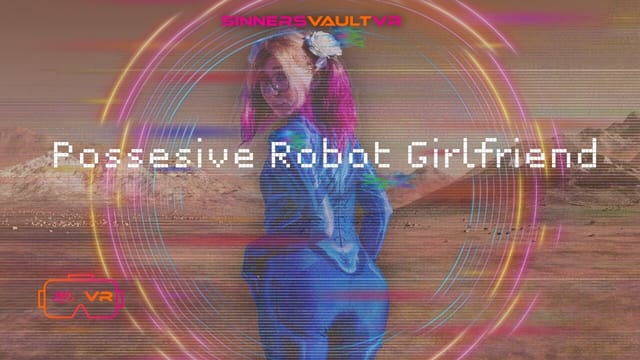GirlBot Div poses outdoors in a solo VR scene filmed in 60 FPS for SinnersVaultVR