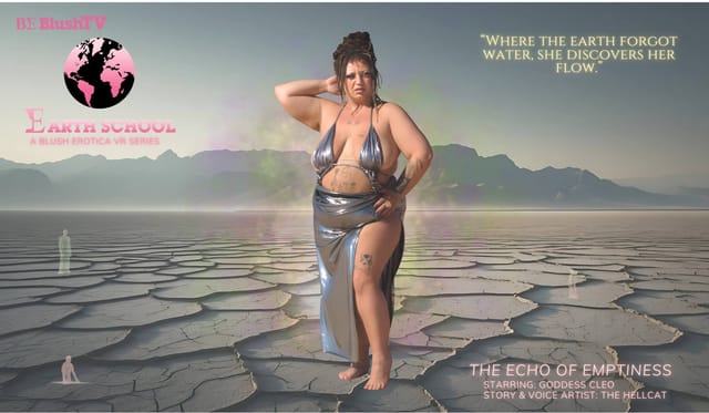 Goddess Cleo performs a solo outdoor scene in this non-POV VR video featuring 60 FPS and orgasm sequences.