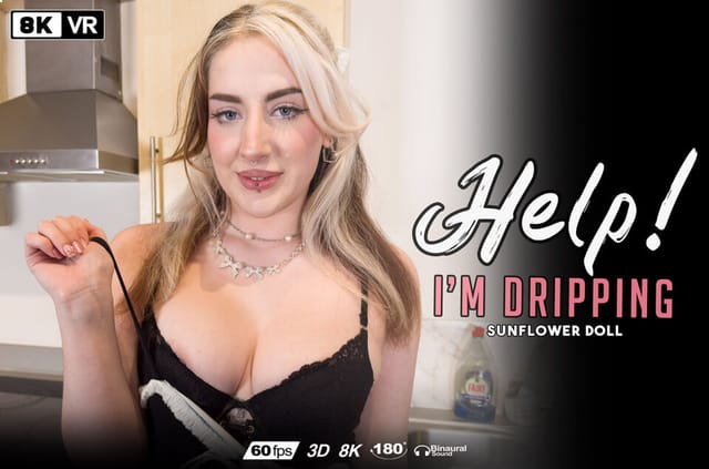 Sunflower Doll performs a solo adult VR scene in 60 FPS with medium breasts in a non POV setting.