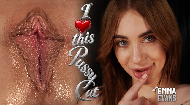 Redhead Emma Evans performs solo vaginal sex in a VR POV scene with 60 FPS playback.