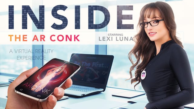 Lexi Luna performs a POV blowjob in a cyberpunk setting, featuring 4K VR passthrough footage.