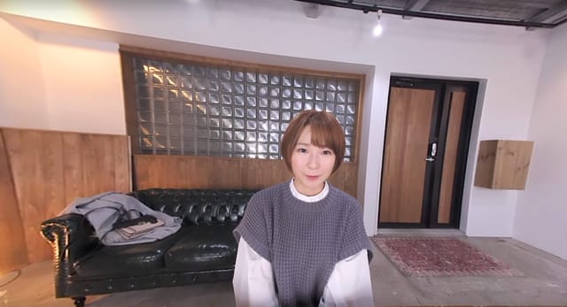 Nagi Mamiya appears in an interview scene captured in 6K VR resolution for ChinChinVR.