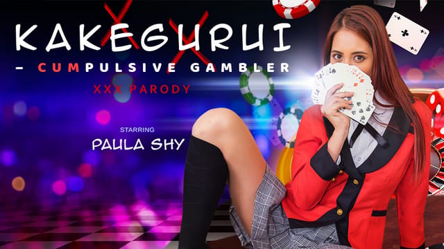 Paula Shy in cosplay performs a POV blowjob in a VR Bangers European 60 FPS production