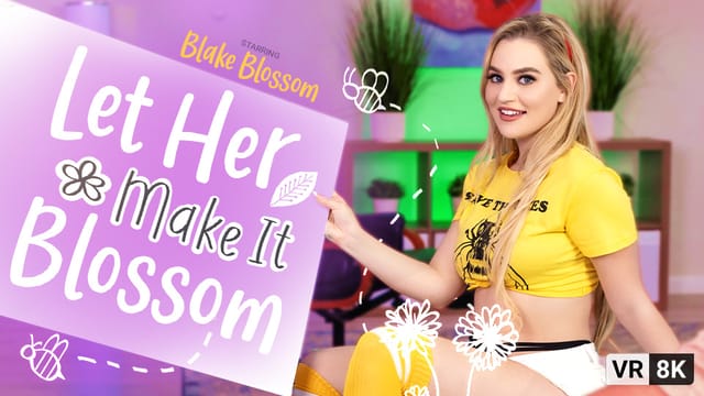 Blake Blossom performs a POV action in a VR Bangers 4K 180 degree adult virtual reality video scene
