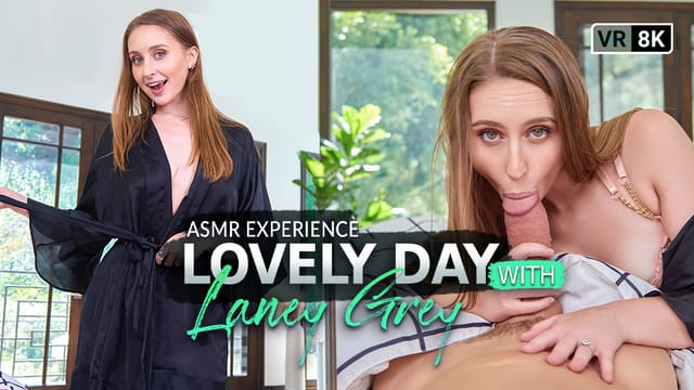 Laney Grey performs yoga outdoors in a POV VR experience with 60 FPS and ASMR audio by VR Bangers