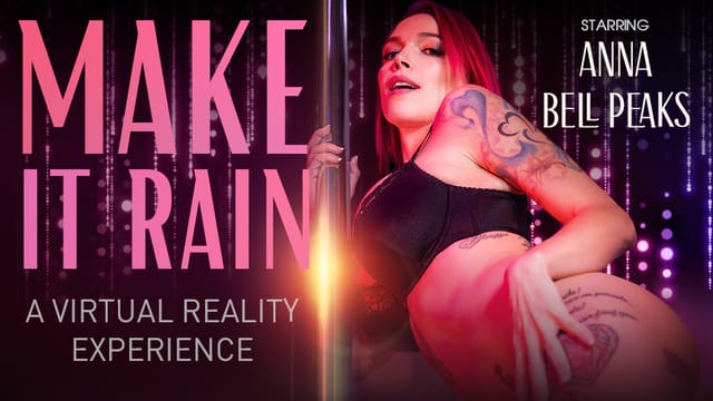 Anna Bell Peaks performs a POV blowjob in a VR Bangers 4K production featuring a stripper theme with big tits and 60 FPS.