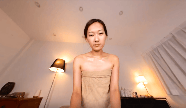 Chinami Matsukawa receives a spa massage and blowjob in this VR POV scene filmed in 60 frames per second.