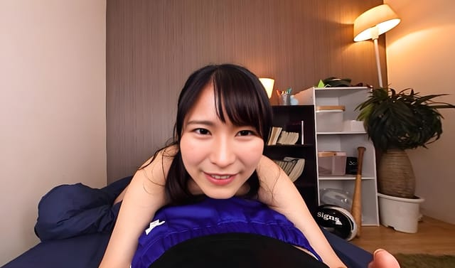 Kayo Iwasawa performs oral sex and intercourse in a VR POV scene featuring taboo themes and medium breasts.