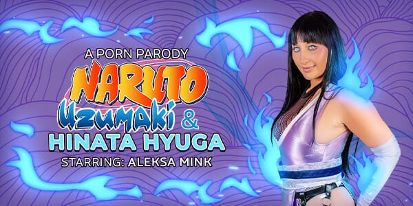 Aleksa Mink cosplaying Naruto Uzumaki and Hinata Hyuga performs virtual sex in a VR Conk production with close up 8K resolution.
