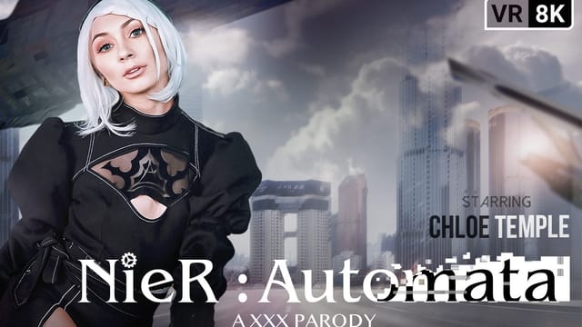 Chloe Temple in NieR Automata cosplay performs a POV blowjob in VR Conk 4K AI porn, 60 FPS