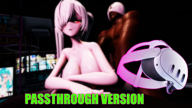 VR POV passthrough featuring a ponytailed model in a Cinderella club service setting with 6K 180 degree resolution.