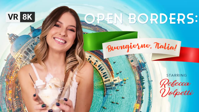 Rebecca Volpetti performs a POV blowjob in a European setting for VR Bangers, featuring 60 FPS premium adult VR content.