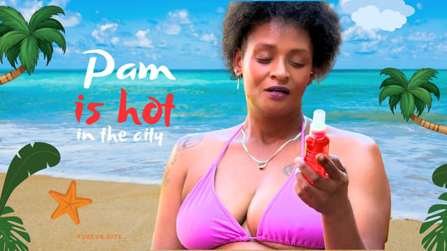 Pam performs vaginal sex and a blowjob outdoors in this 8K VR POV video by April Movie Productions.