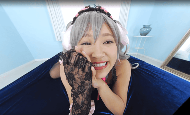 Hana Himesaki performs a POV blowjob in a private cosplay shoot with touching tits in this 60 FPS adult VR production.