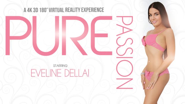 Eveline Dellai performs solo masturbation in a VR Bangers 4K production featuring anal content with 60 FPS smoothness.